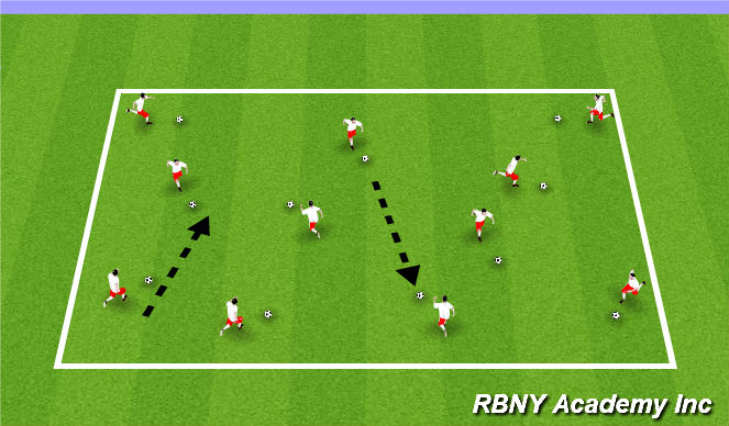 Football/Soccer Session Plan Drill (Colour): Gotcha Ghosts!