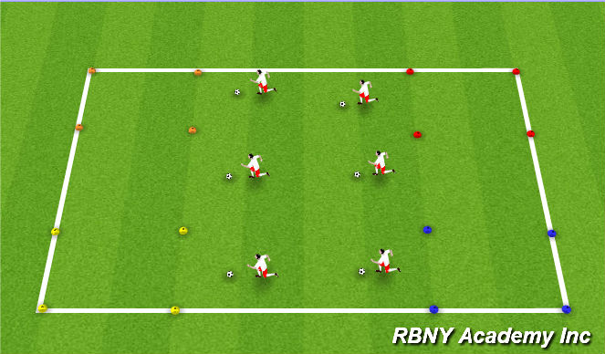Football/Soccer Session Plan Drill (Colour): Visit the Animals