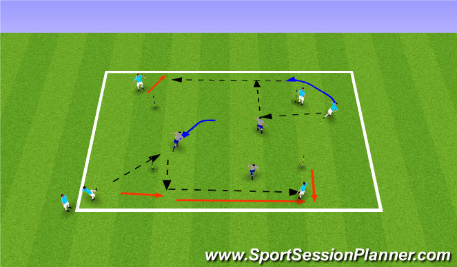 Football/Soccer Session Plan Drill (Colour): Technical 1