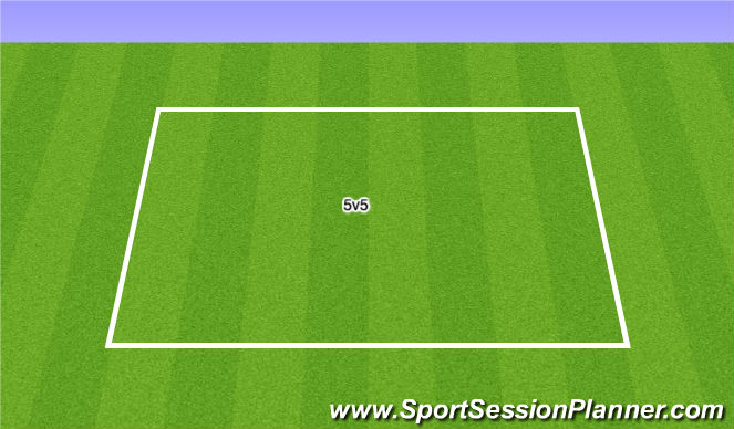Football/Soccer Session Plan Drill (Colour): Match 5v5