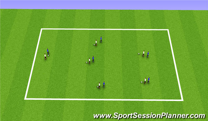 Football/Soccer Session Plan Drill (Colour): Escape I