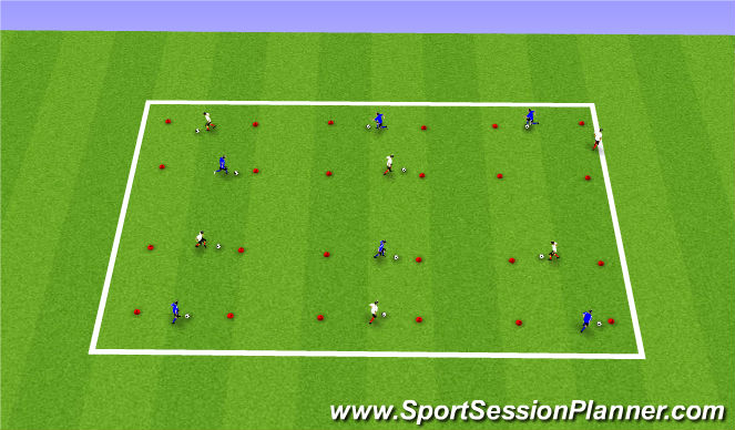Football/Soccer Session Plan Drill (Colour): Escape II