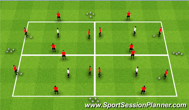 Football/Soccer Session Plan Drill (Colour): Moving Monkeys