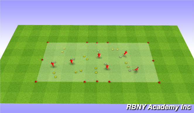 Football/Soccer Session Plan Drill (Colour): Warm up