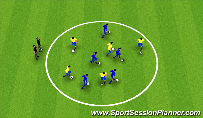 Football/Soccer Session Plan Drill (Colour): Skills zone