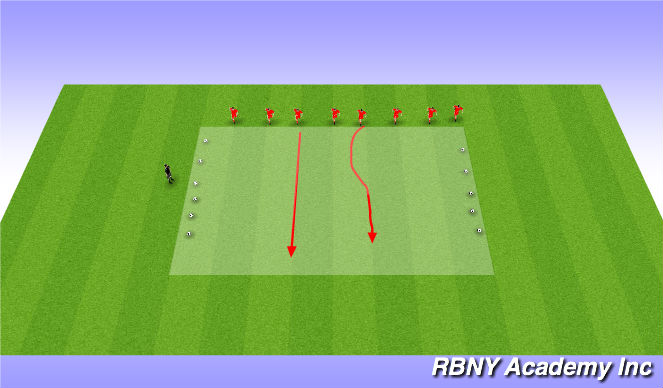 Football/Soccer Session Plan Drill (Colour): CannonBall Run