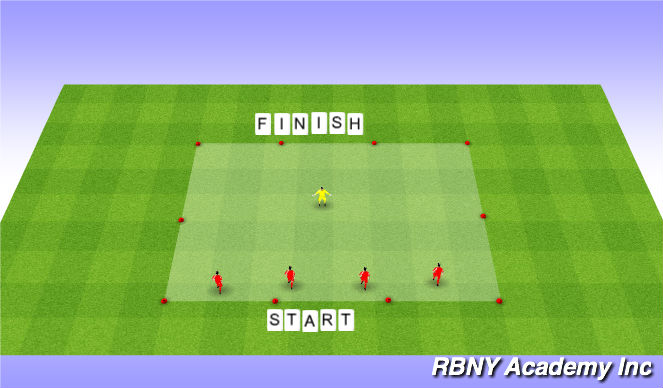 Football/Soccer Session Plan Drill (Colour): Warm up