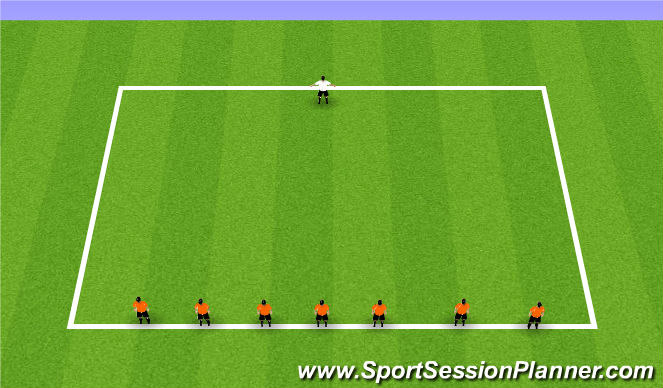 Football/Soccer Session Plan Drill (Colour): What time is it Mr Fox