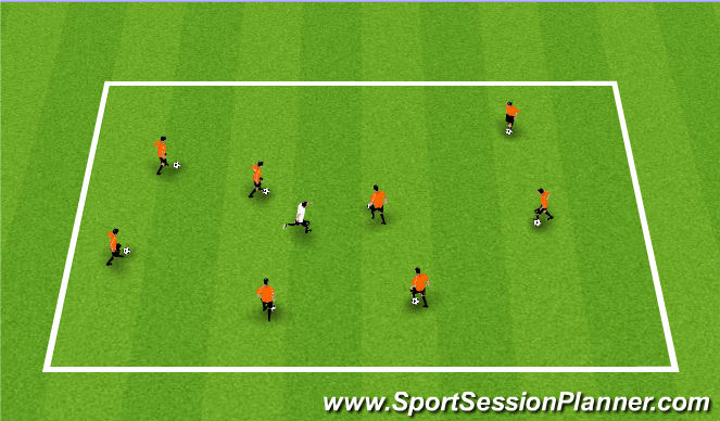 Football/Soccer Session Plan Drill (Colour): Splat