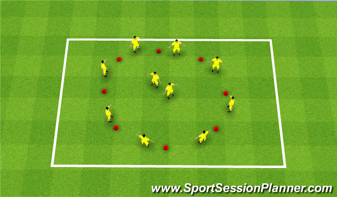 Football/Soccer Session Plan Drill (Colour): Rondo