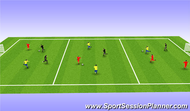 Football/Soccer Session Plan Drill (Colour): Passing and Receiving