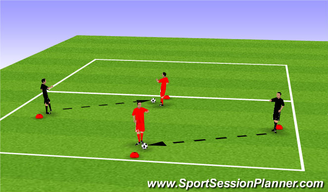 Football/Soccer Session Plan Drill (Colour): P&R 1