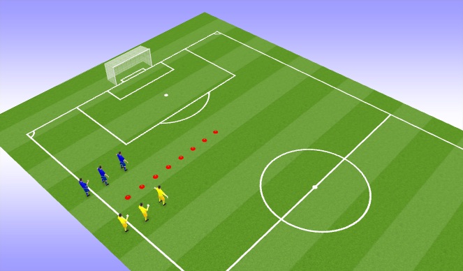 Football/Soccer Session Plan Drill (Colour): Dynamic warm-up