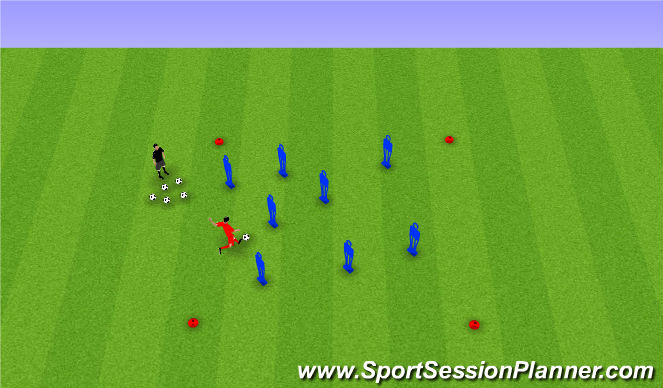 Football/Soccer Session Plan Drill (Colour): Ball control/Footwork