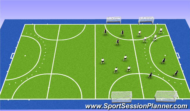 Hockey Session Plan Drill (Colour): Game 1