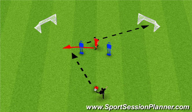 Football/Soccer Session Plan Drill (Colour): Receive/Pass