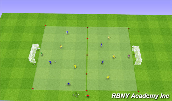 Football/Soccer Session Plan Drill (Colour): Condition - 6v6