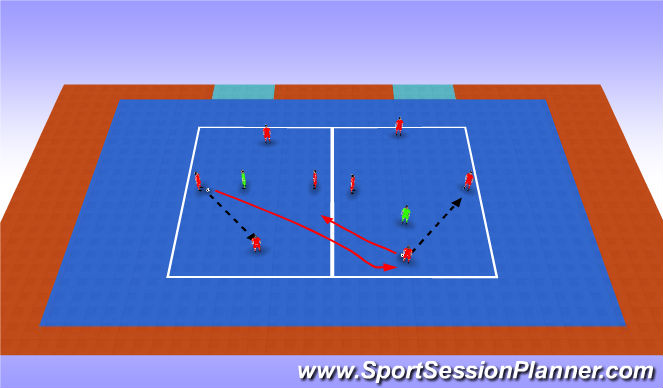 Futsal Session Plan Drill (Colour): Warm Up