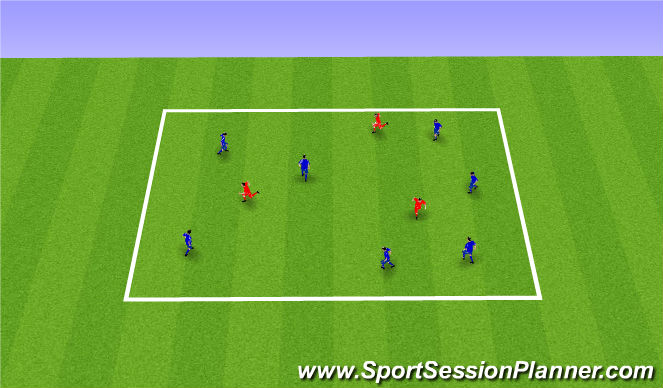 Football/Soccer Session Plan Drill (Colour): Ball Mastery