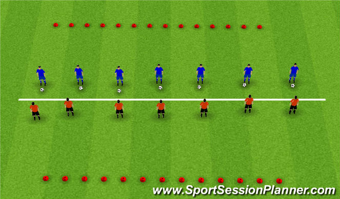 Football/Soccer Session Plan Drill (Colour): Defending Principles