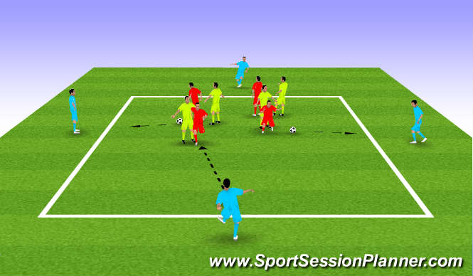 Football/Soccer Session Plan Drill (Colour): Competitive Warmup