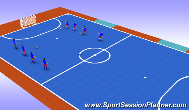 Futsal Session Plan Drill (Colour): Stage 2 - Ballwork