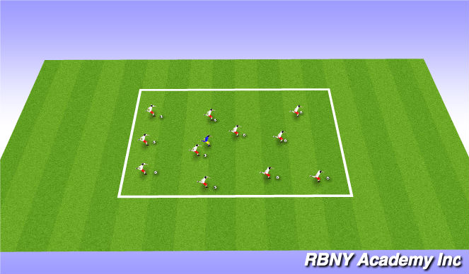 Football/Soccer Session Plan Drill (Colour): Pirate hunters