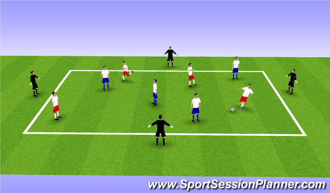 Football/Soccer Session Plan Drill (Colour): Non Directional Possession