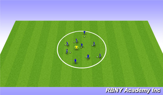 Football/Soccer Session Plan Drill (Colour): Warmup