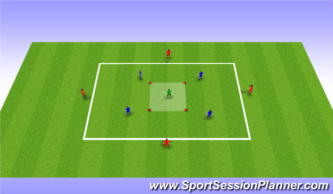 Football/Soccer Session Plan Drill (Colour): Dribbiling Warm Up