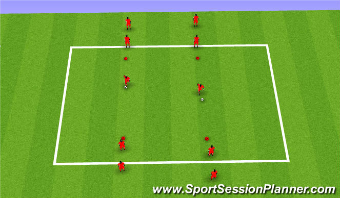 Football/Soccer Session Plan Drill (Colour): Tech to Skill Dribbiling And Sprinting