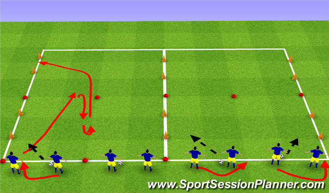 Football/Soccer Session Plan Drill (Colour): Full Pressure