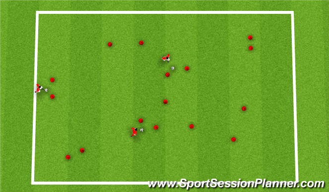 Football/Soccer Session Plan Drill (Colour): Multi goal game