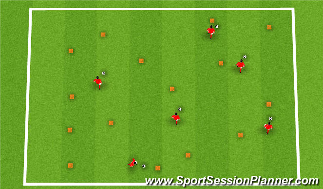 Football/Soccer Session Plan Drill (Colour): Bingo