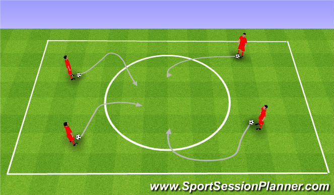 Football/Soccer Session Plan Drill (Colour): Warm up. Rozgrzewka