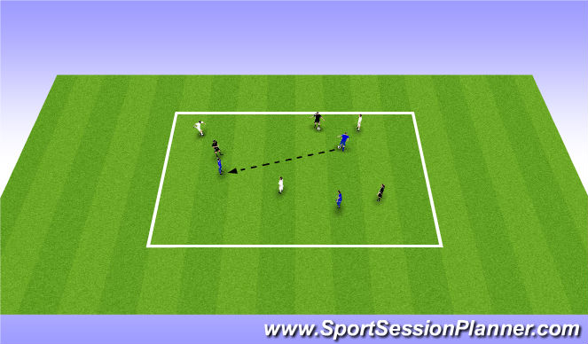 Football/Soccer Session Plan Drill (Colour): supporting the play