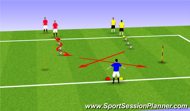 Football/Soccer Session Plan Drill (Colour): Warm Up