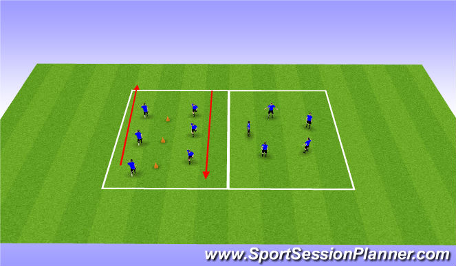 Football/Soccer Session Plan Drill (Colour): Cool Down (2)