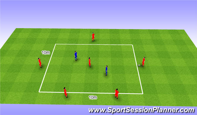 Football/Soccer Session Plan Drill (Colour): Rondo. Dziadek