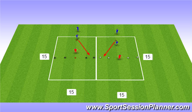 Football/Soccer Session Plan Drill (Colour): Warm Up