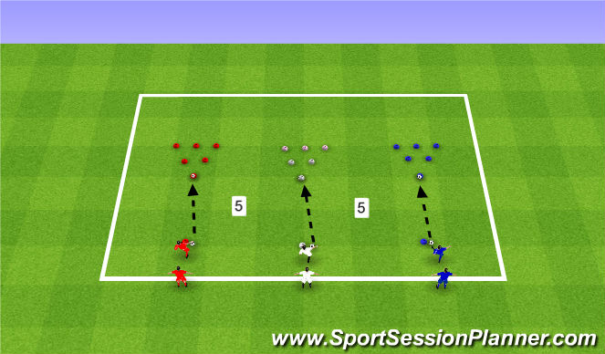 Football/Soccer Session Plan Drill (Colour): Passing