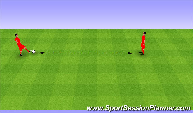 Football/Soccer Session Plan Drill (Colour): Passing drill. Podania.