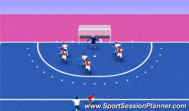 Hockey Session Plan Drill (Colour): 4 v 4