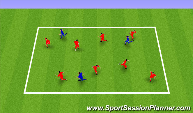 Football/Soccer Session Plan Drill (Colour): Warm Up