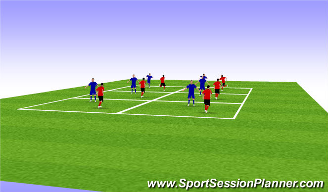 Football/Soccer Session Plan Drill (Colour): Warmup-knee tag