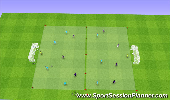 Football/Soccer Session Plan Drill (Colour): Condition - 8v8