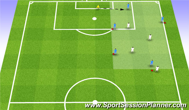 Football/Soccer Session Plan Drill (Colour): Build Up Isolated