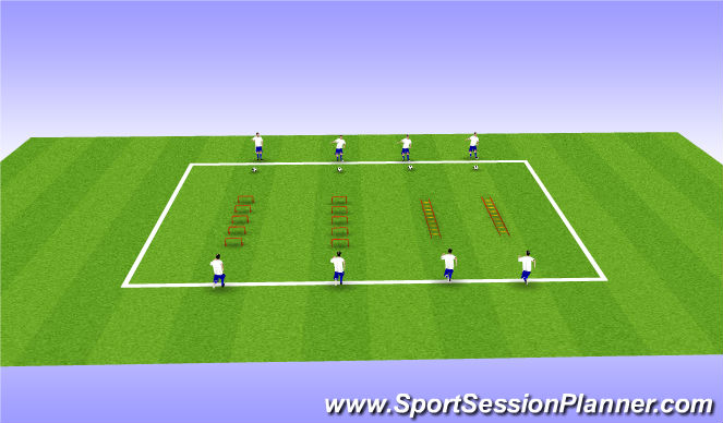 Football/Soccer Session Plan Drill (Colour): Speed & Agility