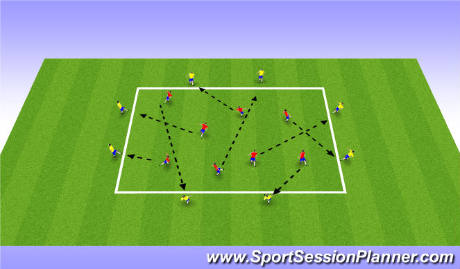 Football/Soccer Session Plan Drill (Colour): Recieving the Ball & Movement