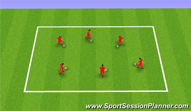 Football/Soccer Session Plan Drill (Colour): Roll, stop. Technika.